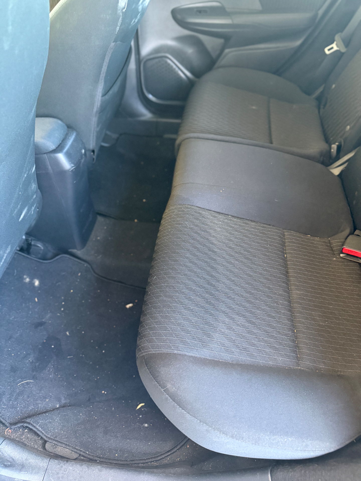 Before — Honda Fit — Rear Cabin Deep Clean